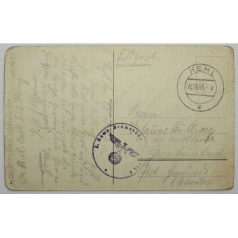 Feldpost postal tarjetas postales Brückenbau-Ersatz-Bataillon 1. Espenlaub militaria